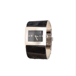 Roberto Cavalli Black Animal Hair Watch - '10s